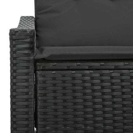 Trädgårdsoffa med kudde 123 x 62 x 69 cm konstrotting