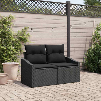 Trädgårdsoffa med kudde 123 x 62 x 69 cm konstrotting