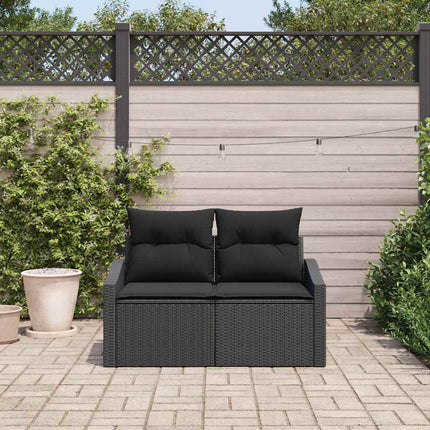 Trädgårdsoffa med kudde 123 x 62 x 69 cm konstrotting