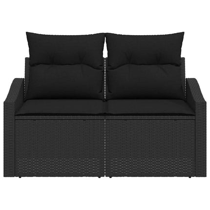 Trädgårdsoffa med kudde 123 x 62 x 69 cm konstrotting