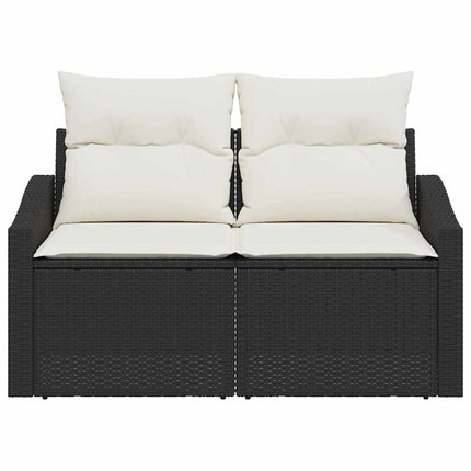 Trädgårdsoffa med kudde 123 x 62 x 69 cm konstrotting