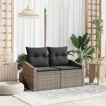 Trädgårdsoffa med kudde 123 x 62 x 69 cm konstrotting