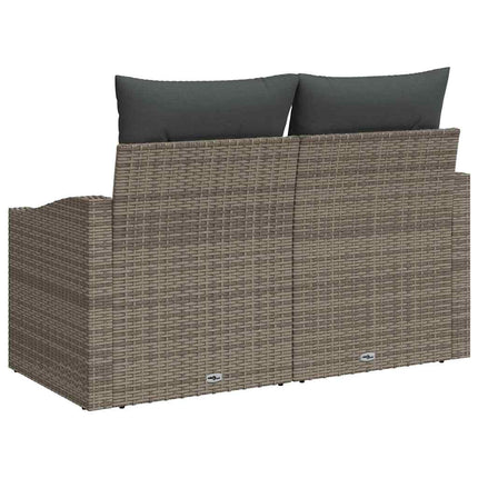 Trädgårdsoffa med kudde 123 x 62 x 69 cm konstrotting