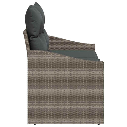 Trädgårdsoffa med kudde 123 x 62 x 69 cm konstrotting