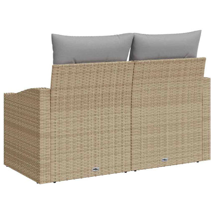 Trädgårdsoffa med kudde 123 x 62 x 69 cm konstrotting