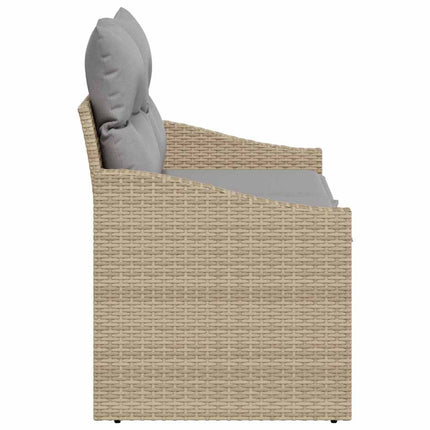 Trädgårdsoffa med kudde 123 x 62 x 69 cm konstrotting