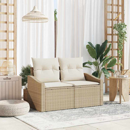 Trädgårdsoffa med kudde 123 x 62 x 69 cm konstrotting