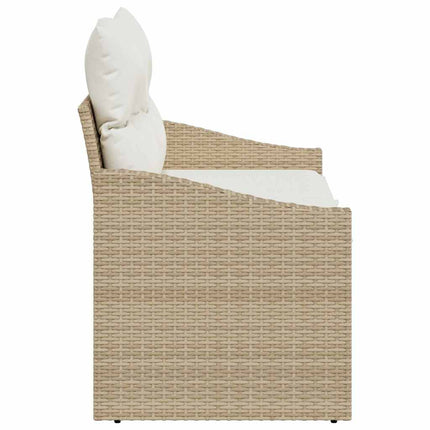 Trädgårdsoffa med kudde 123 x 62 x 69 cm konstrotting