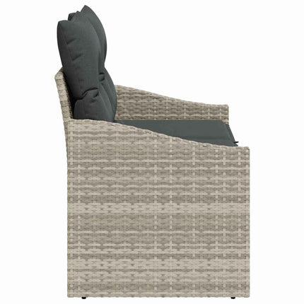 Trädgårdsoffa med kudde 123 x 62 x 69 cm konstrotting