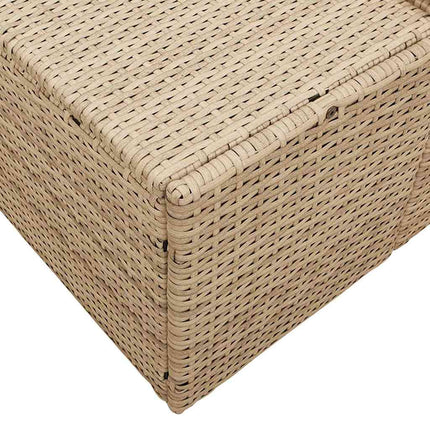 Trädgårdsoffa med kudde Beige 184 x 62 x 69 cm konstrotting