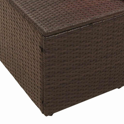 Trädgårdsoffa med kudde Brun 184 x 62 x 69 cm konstrotting