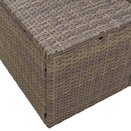 Trädgårdsoffa med kudde Grå 184 x 62 x 69 cm konstrotting