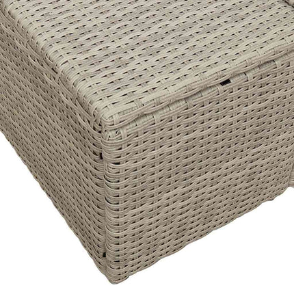 Trädgårdsoffa med kudde Grå 184 x 62 x 69 cm konstrotting