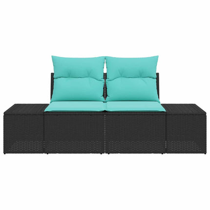 Trädgårdsoffa med kudde 184 x 62 x 69 cm konstrotting