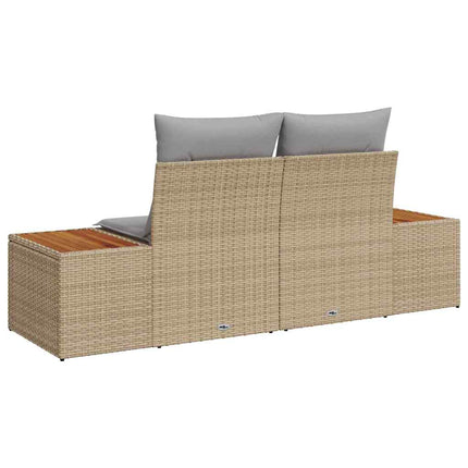 Trädgårdsoffa Beige 184 x 62 x 85cm konstrotting