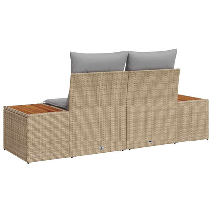 Trädgårdsoffa Beige 184 x 62 x 85cm konstrotting