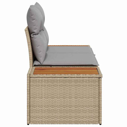 Trädgårdsoffa Beige 184 x 62 x 85cm konstrotting