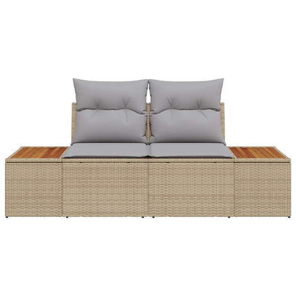 Trädgårdsoffa Beige 184 x 62 x 85cm konstrotting