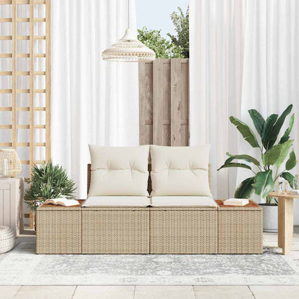 Trädgårdsoffa Beige 184 x 62 x 85cm konstrotting