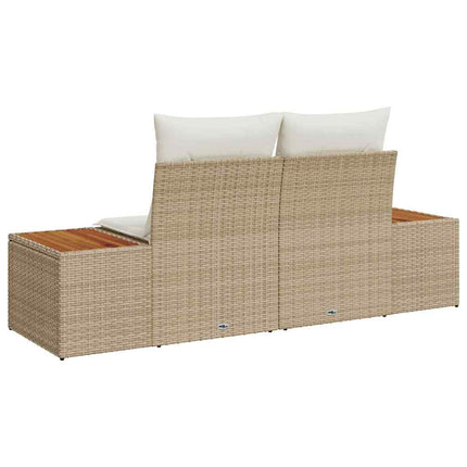 Trädgårdsoffa Beige 184 x 62 x 85cm konstrotting