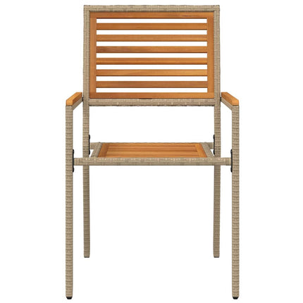 Trädgårds stapelbara stolar 2 st Brun och beige