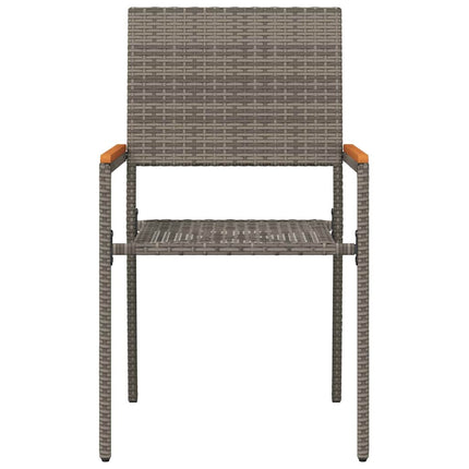 Trädgårds stapelbara stolar 2 pcs Grå och Brun 54 x 56 x 90 cm