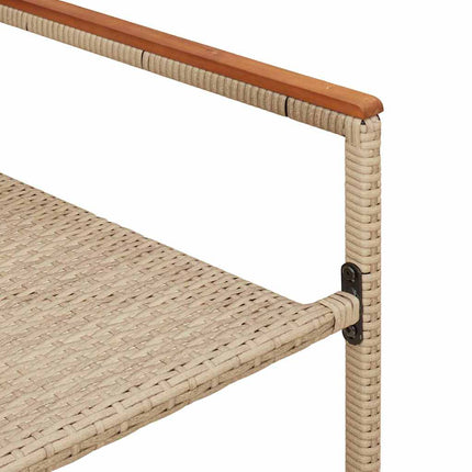 Trädgårds stapelbara stolar 2 pcs Kräm och brun 54 x 56 x 90 cm