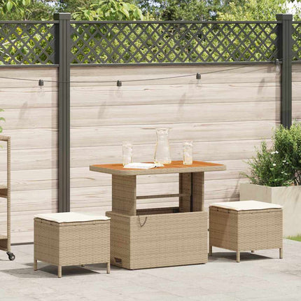 Trädgårdsmöbelset Beige konstrotting