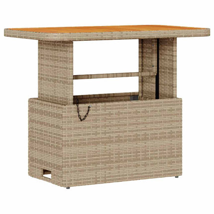 Trädgårdsmöbelset Beige konstrotting