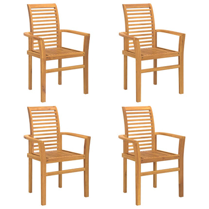 Matstol 4 st Massivt teakträ Brun 62 x 55 x 94 cm
