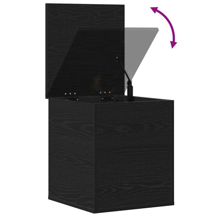Förvaringslåda Svart Ek 40 x 42 x 46 cm Konstruerat trä