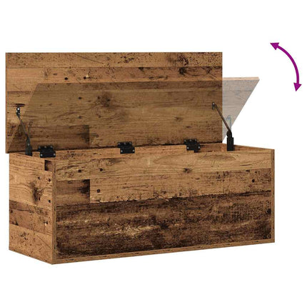 Förvaringslåda Gammalt trä 90 x 35 x 35 cm Konstruerat trä