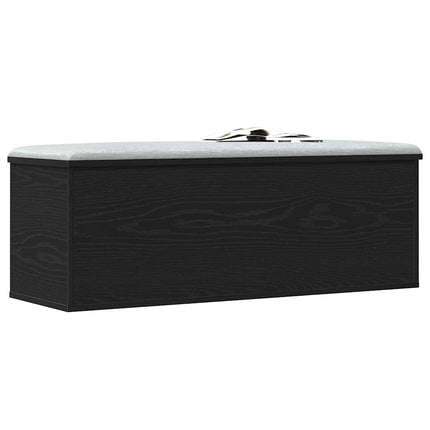 Förvaringslåda Svart Ek 102 x 35 x 35 cm Konstruerat trä