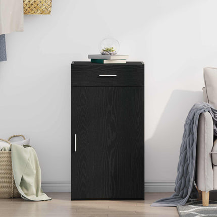 Sideboard med låda Svart Ek 50 x 42,5 x 93 cm