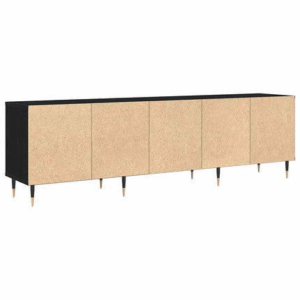 TV-skåp 150 x 30 x 45 cm Svart Ek Konstruerat trä
