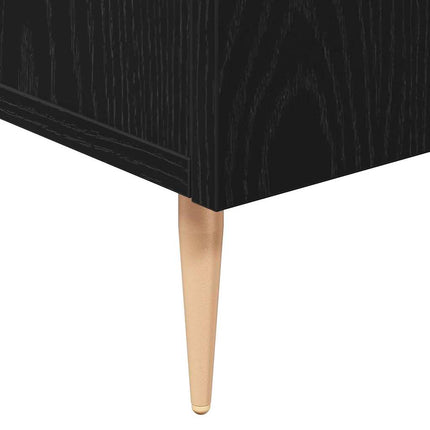 Sideboard Svart Ek 90 x 34 x 80 cm Konstruerat trä