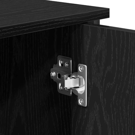 Sideboard Svart Ek 70 x 30 x 80 cm