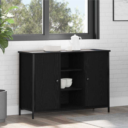 Sideboard Svart Ek 100 x 35 x 70 cm