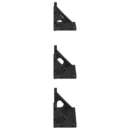 Vägg hylla Väggmonterad med lagring 3 pcs Svart Ek