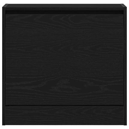 Skoskåp 60 x 21 x 57 cm Konstruerat trä Svart Ek
