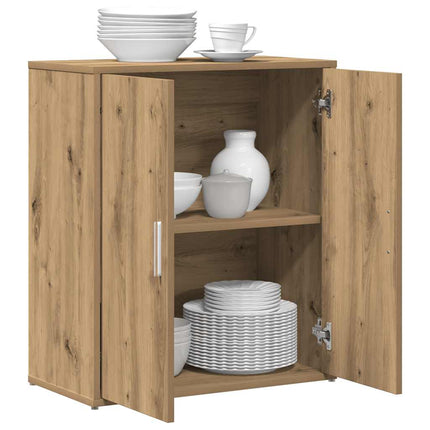 Skänk hantverksmässig ek 60x31x70 cm konstruerat trä