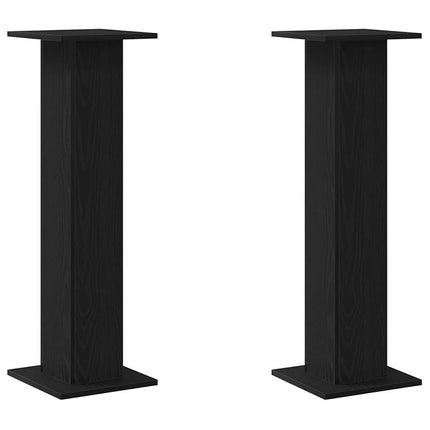 Växtställ 2 pcs Svart Ek 30 x 30 x 95 cm Konstruerat trä