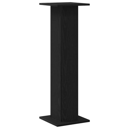 Växtställ 2 pcs Svart Ek 30 x 30 x 95 cm Konstruerat trä