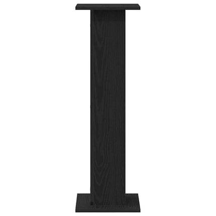 Växtställ 2 pcs Svart Ek 30 x 30 x 95 cm Konstruerat trä