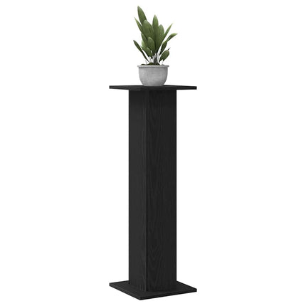 Växtställ 2 pcs Svart Ek 30 x 30 x 95 cm Konstruerat trä