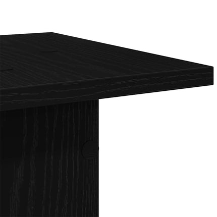 Växtställ 2 pcs Svart Ek 30 x 30 x 80 cm Konstruerat trä