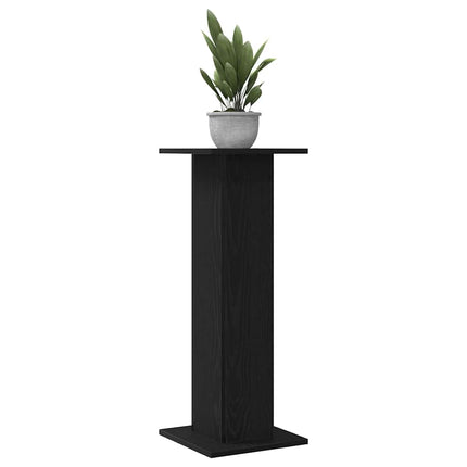 Växtställ 2 pcs Svart Ek 30 x 30 x 80 cm Konstruerat trä