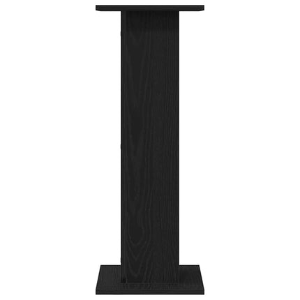 Växtställ 2 pcs Svart Ek 30 x 30 x 80 cm Konstruerat trä