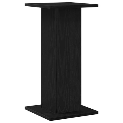Växtställ 2 pcs Svart Ek 30 x 30 x 60 cm Konstruerat trä