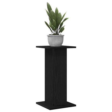 Växtställ 2 pcs Svart Ek 30 x 30 x 60 cm Konstruerat trä